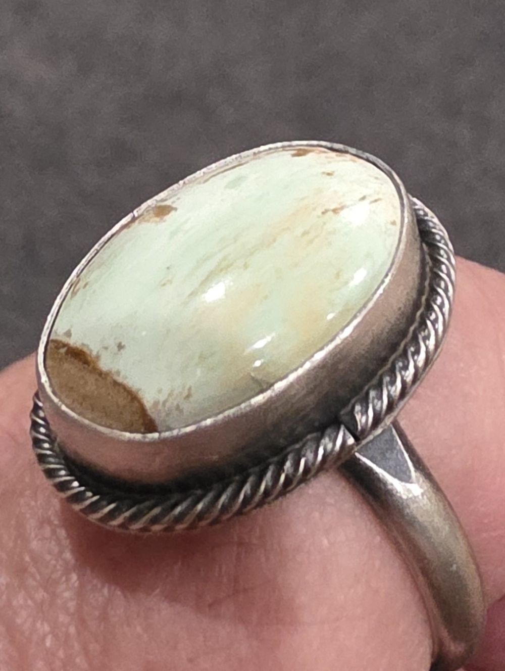Size 10 Australian Variscite Ring, Sterling Silver